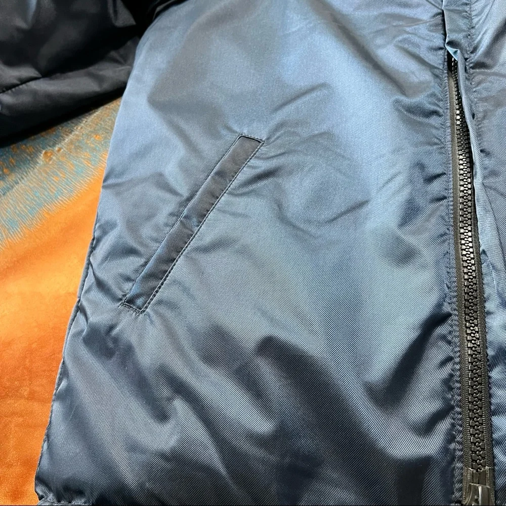 Stearns PFD Flotation Jacket Navy Blue Coast Guard hooded large